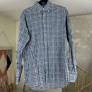 Paul & Shark Yachting Mens Plaid Checkered Long Sleeve  Button Down Shirt